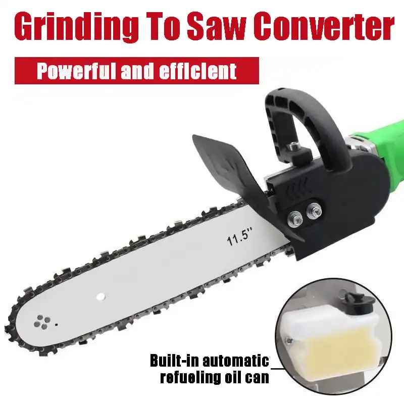 12-Inch Electric Chain Saw Stand Attachment for Angle Grinder - Professional Wood Cutting Converter Kit - Image 1