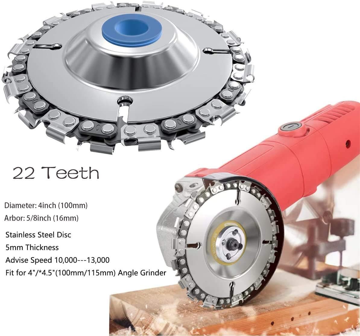 4" Chainsaw Carving Disc for Angle Grinder | Wood Cutter