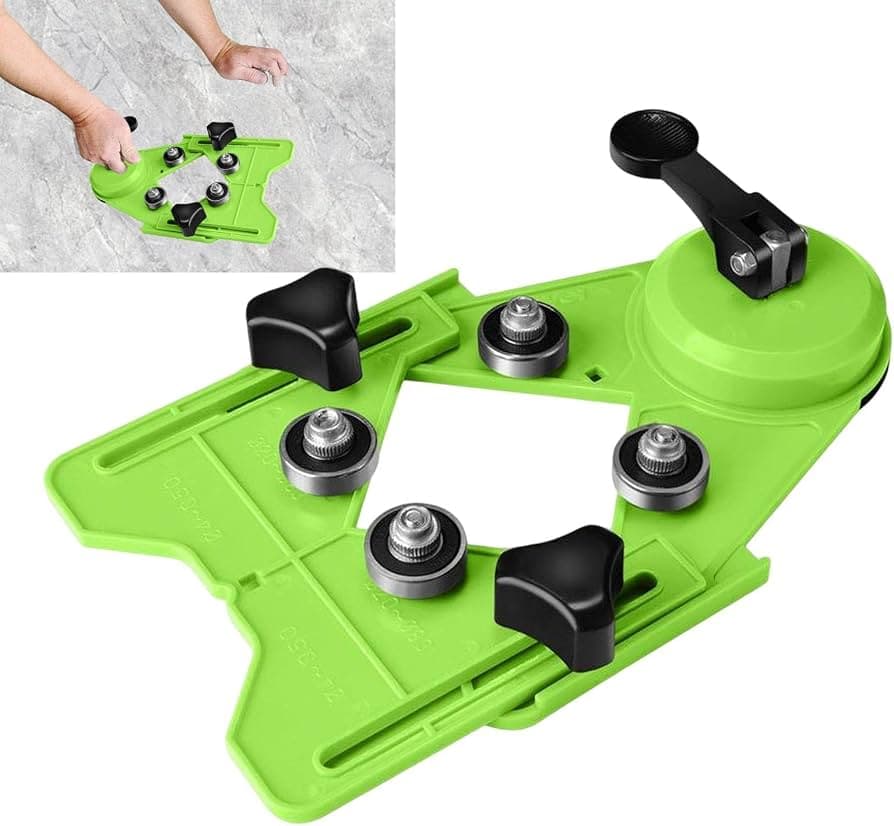 Adjustable Glass & Tile Hole Locator | Drill Guide Jig with Suction Cup - Image 1