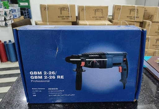 GBM 2-26 RE Professional Rotary Hammer Drill - 100% Pure Copper Motor - 26mm 3-Mode Concrete Drill