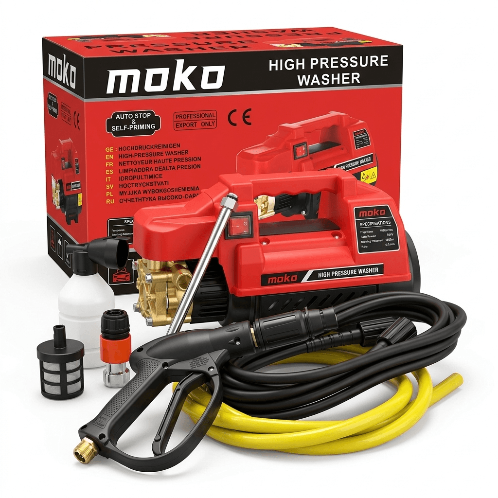Moko High Pressure Washer Machine | Portable Car Wash Pump in Pakistan - Image 1