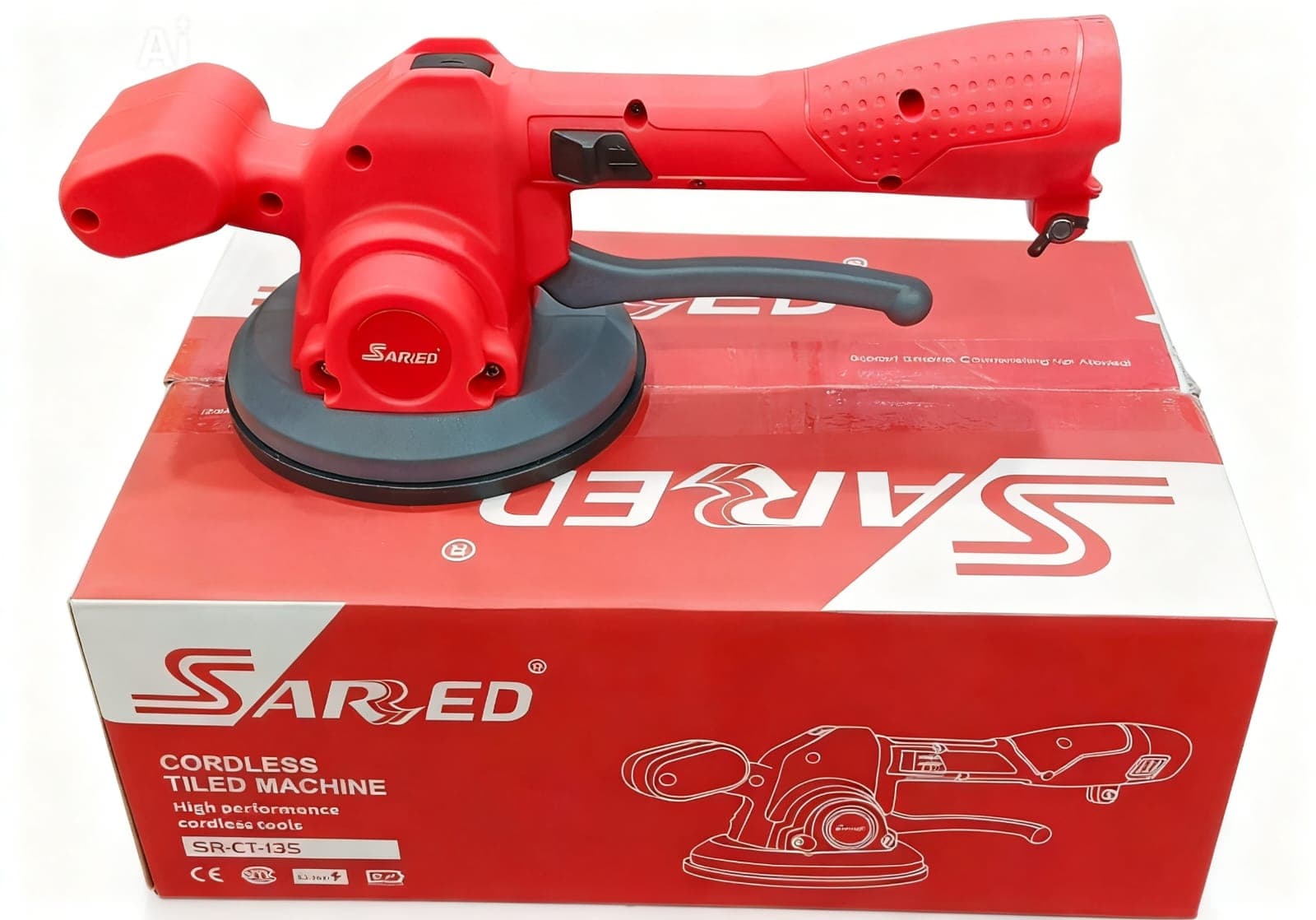 Sared SR-CT-135 Professional Cordless Tiled Machine - High Performance Tile Vibrator & Leveler - Image 1