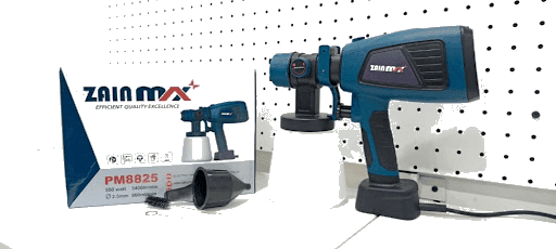 Zain Max PM8825 High Power Electric Paint Spray Gun - 550W Professional HVLP Sprayer - Image 1